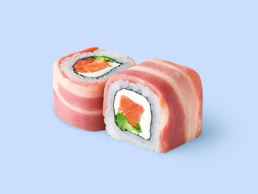 Лосось в беконе