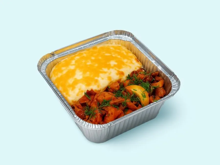 Картофель из печи с лисичками