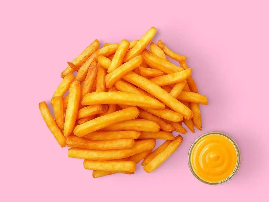 Картофель фри с сырным соусом