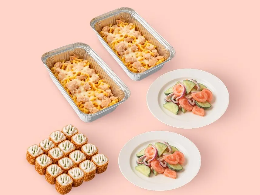 Ланч на двоих с салатом